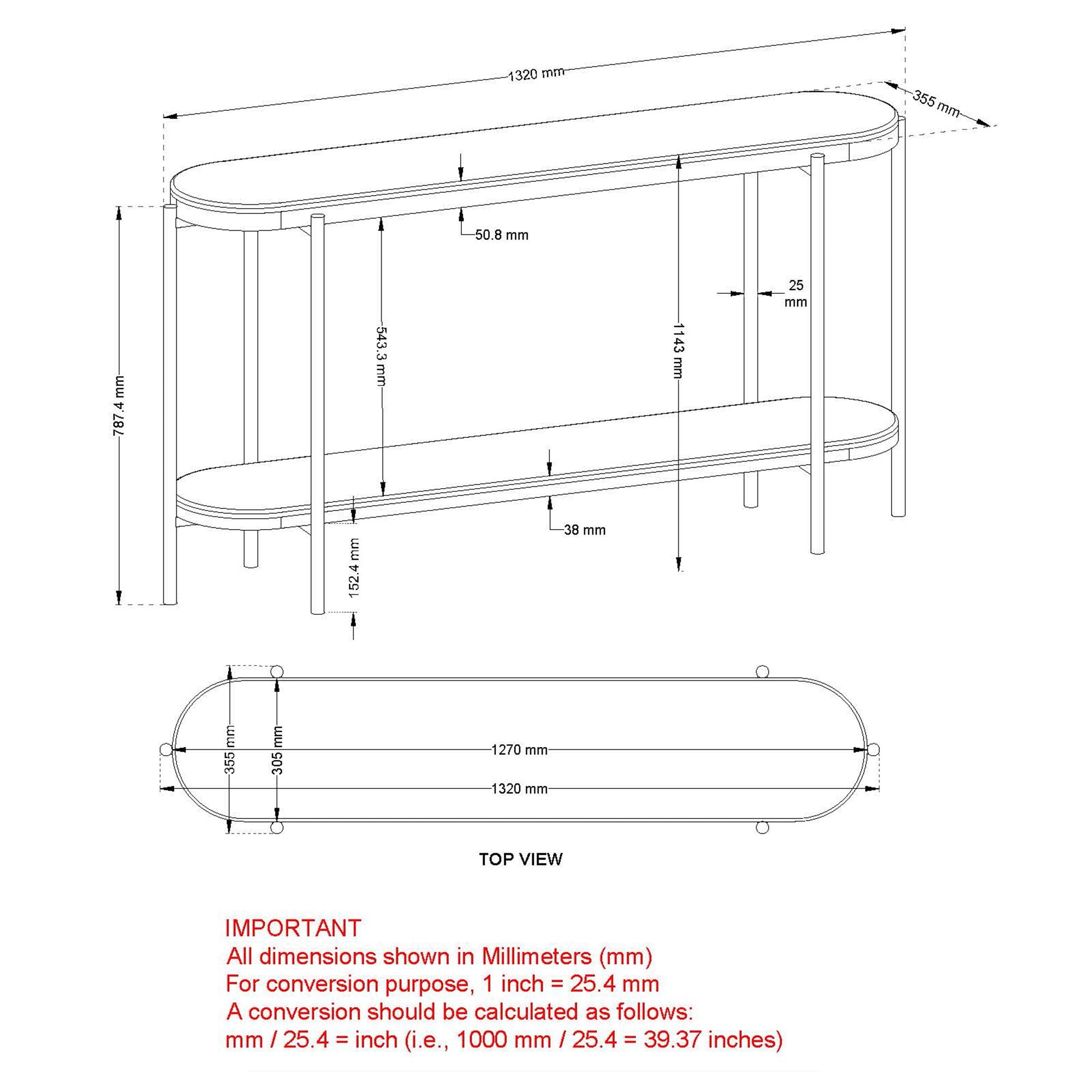 Johar Console Table, 52" - perfect for hallway decor | Image 9 | InSTYLE Home & Rugs