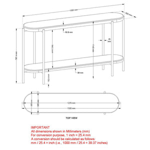 Johar Console Table, 52" - perfect for hallway decor | Image 9 | InSTYLE Home & Rugs