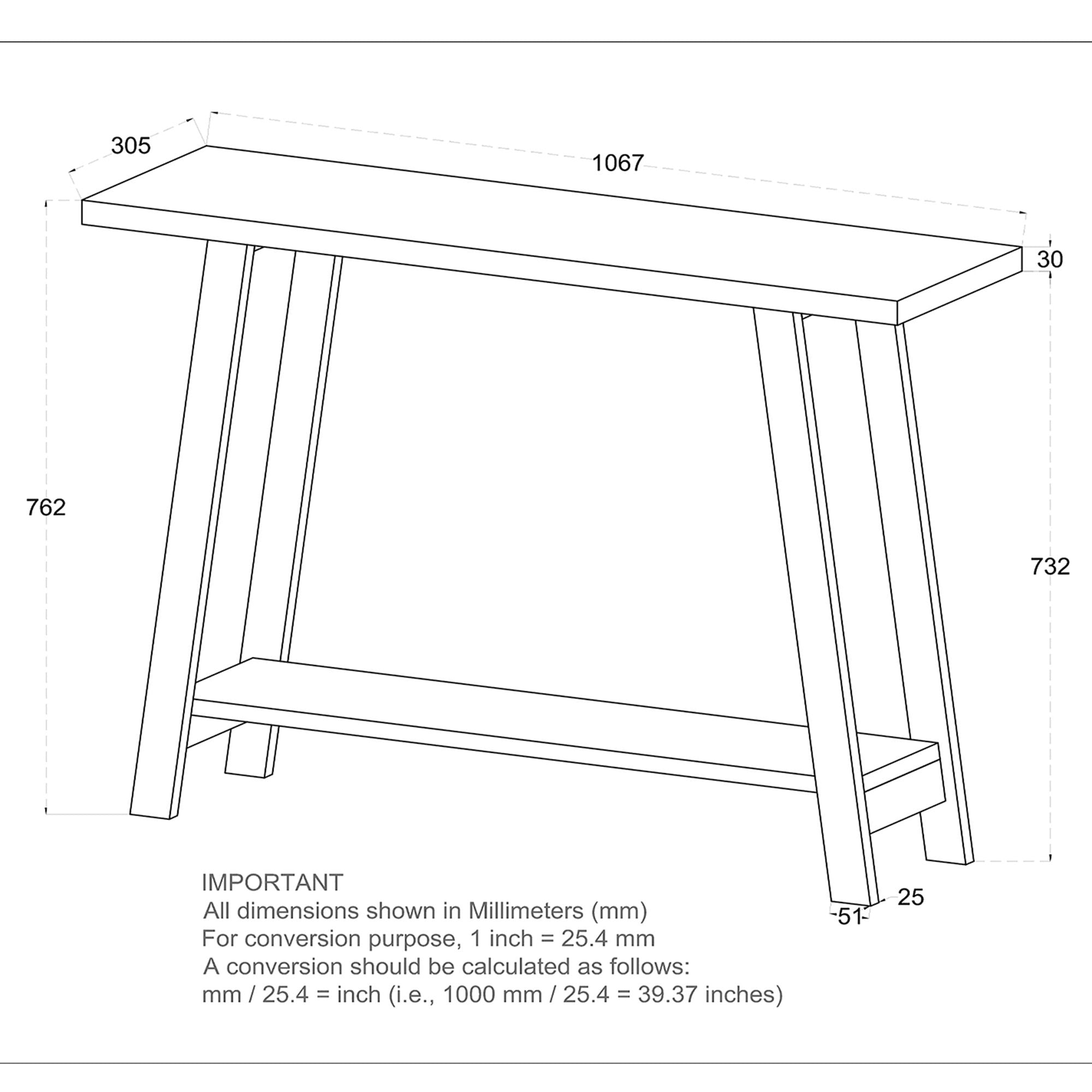 Volsa Console Table, 42" - sleek design for modern homes | Image 9 | InSTYLE Home & Rugs