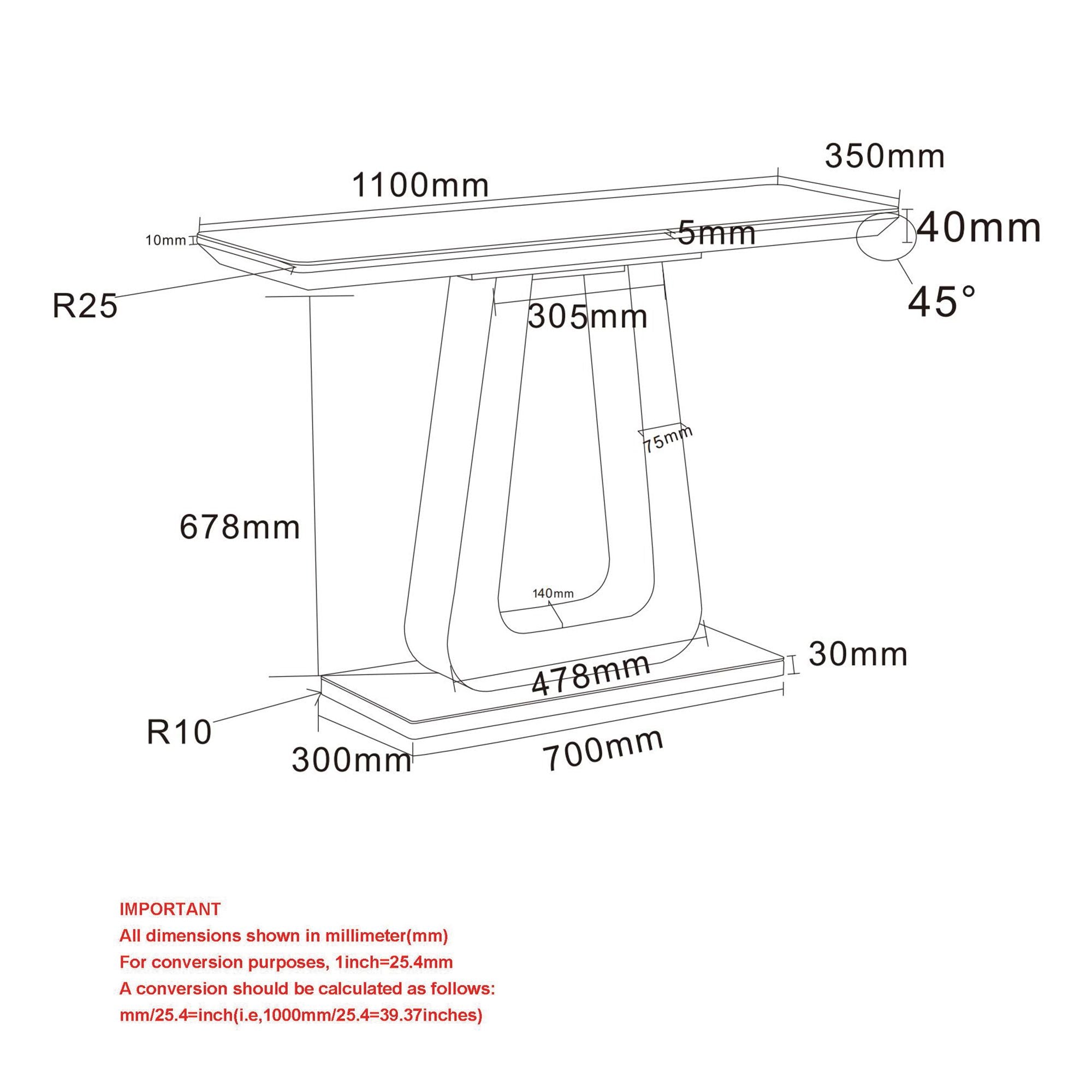 Corvus Console Table, 43.5" - slim tables for entryways | Image 8 | InSTYLE Home & Rugs