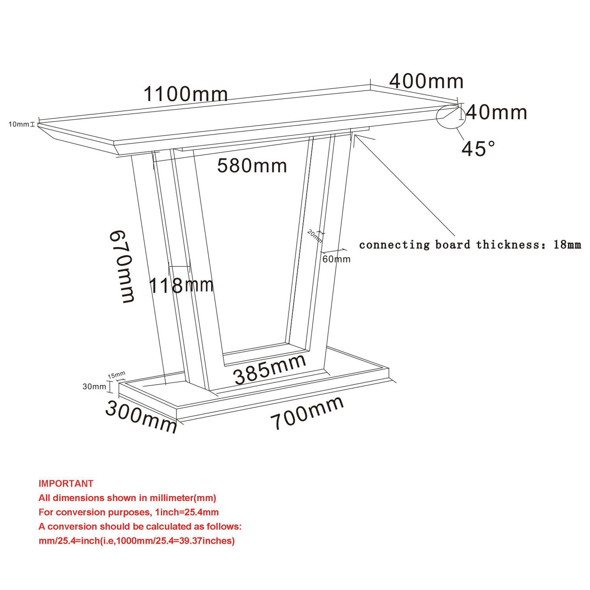 Forna Console Table, 43.5" - sleek design for modern homes | Image 8 | InSTYLE Home & Rugs