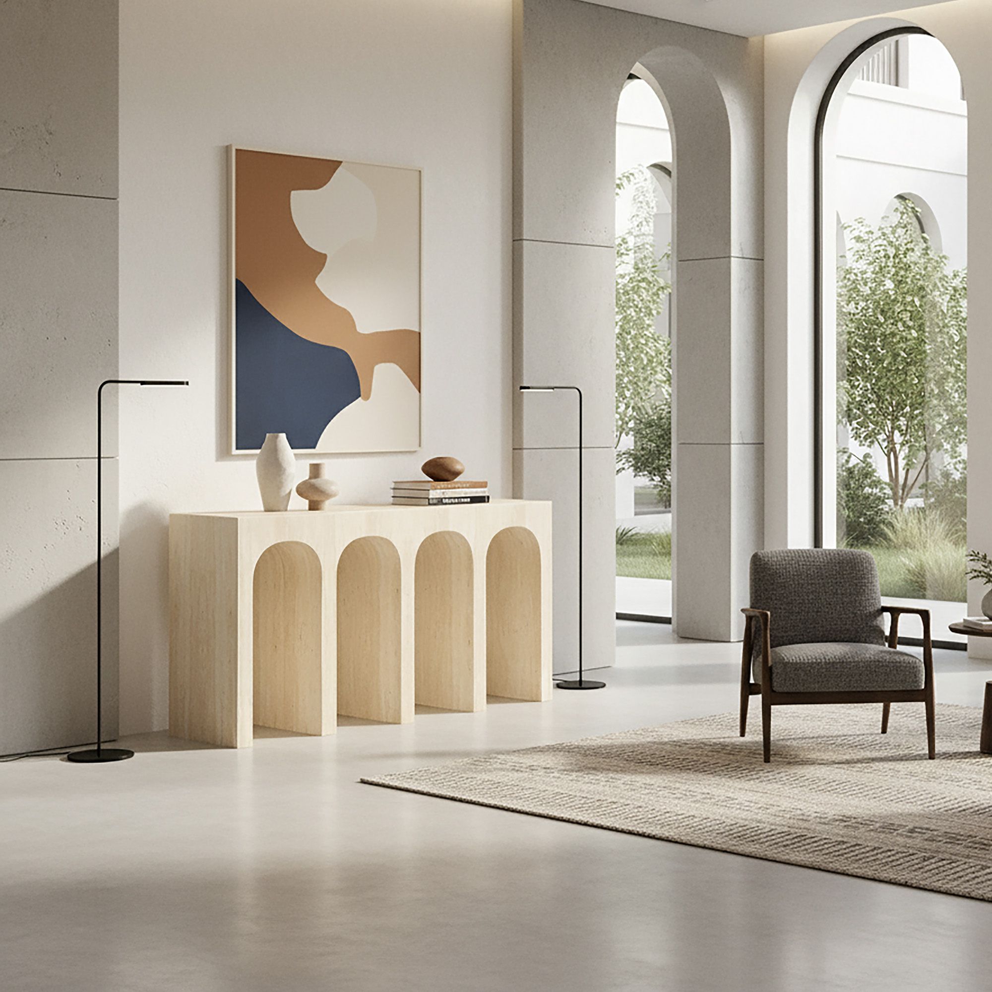 Atticus Console Table, 59" - slim tables for entryways | Image 10 | InSTYLE Home & Rugs