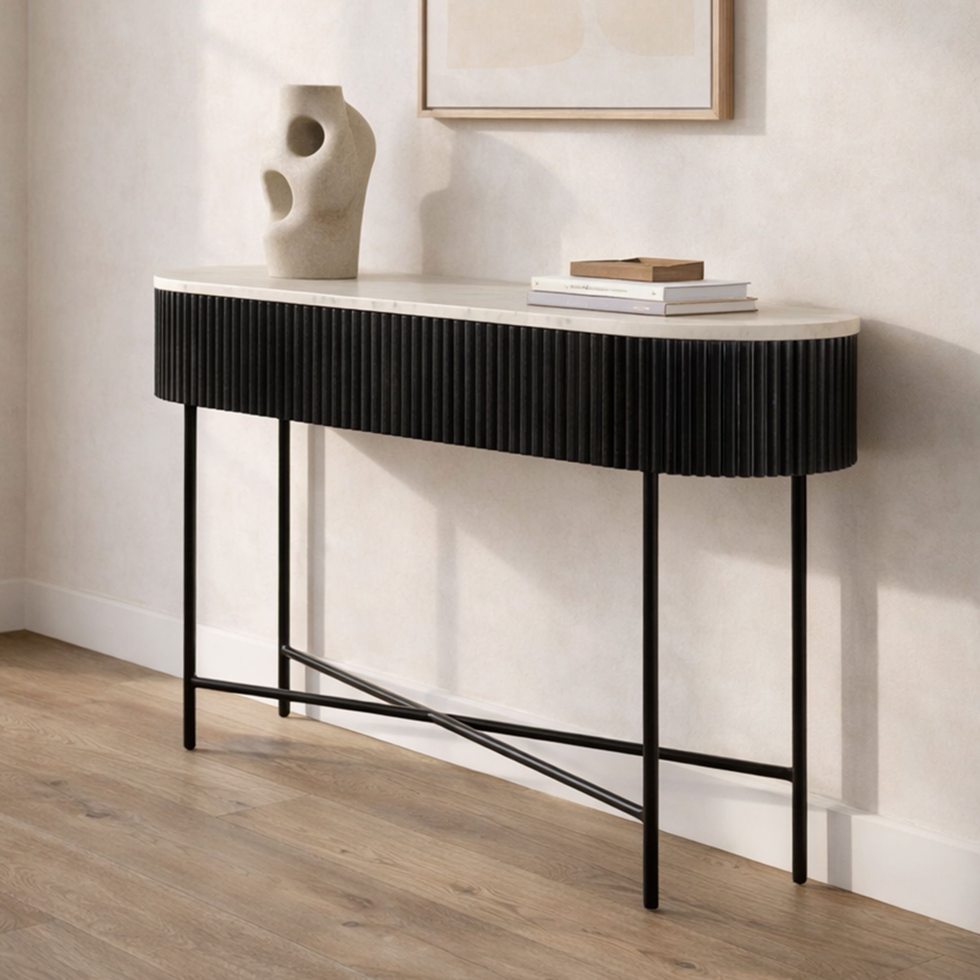 Reyna Console Table, 39" with Drawers - perfect for hallway decor | Image 3 | InSTYLE Home & Rugs