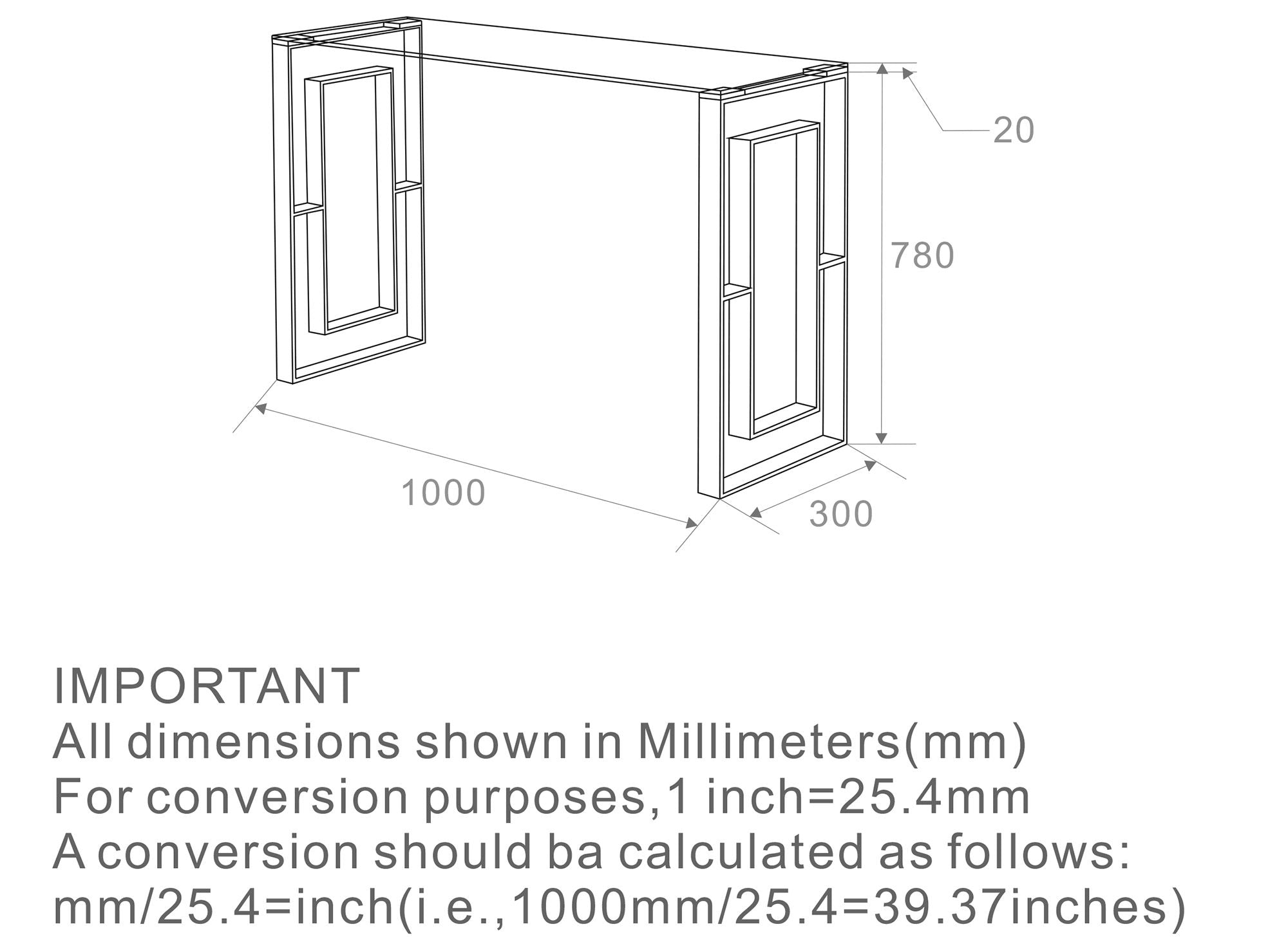 Eros Console/Desk - functional desk for home offices | Image 9 | InSTYLE Home & Rugs