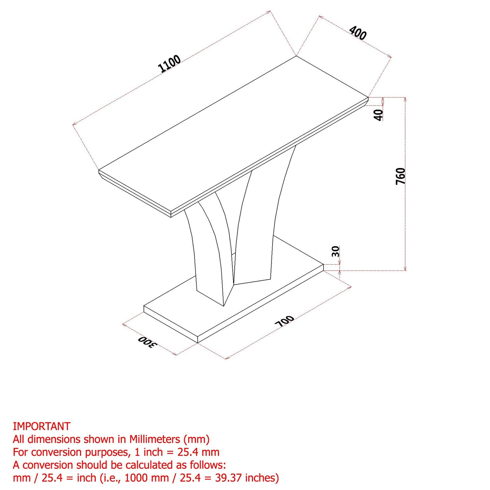 Napoli Console Table, 43.5" - sleek design for modern homes | Image 8 | InSTYLE Home & Rugs
