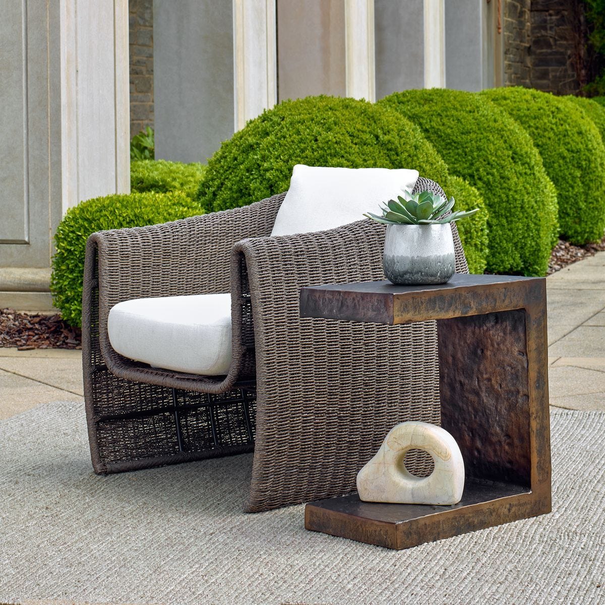 Obra Indoor-Outdoor Side Table - available in a variety of materials and styles | Image 1 | InSTYLE Home & Rugs