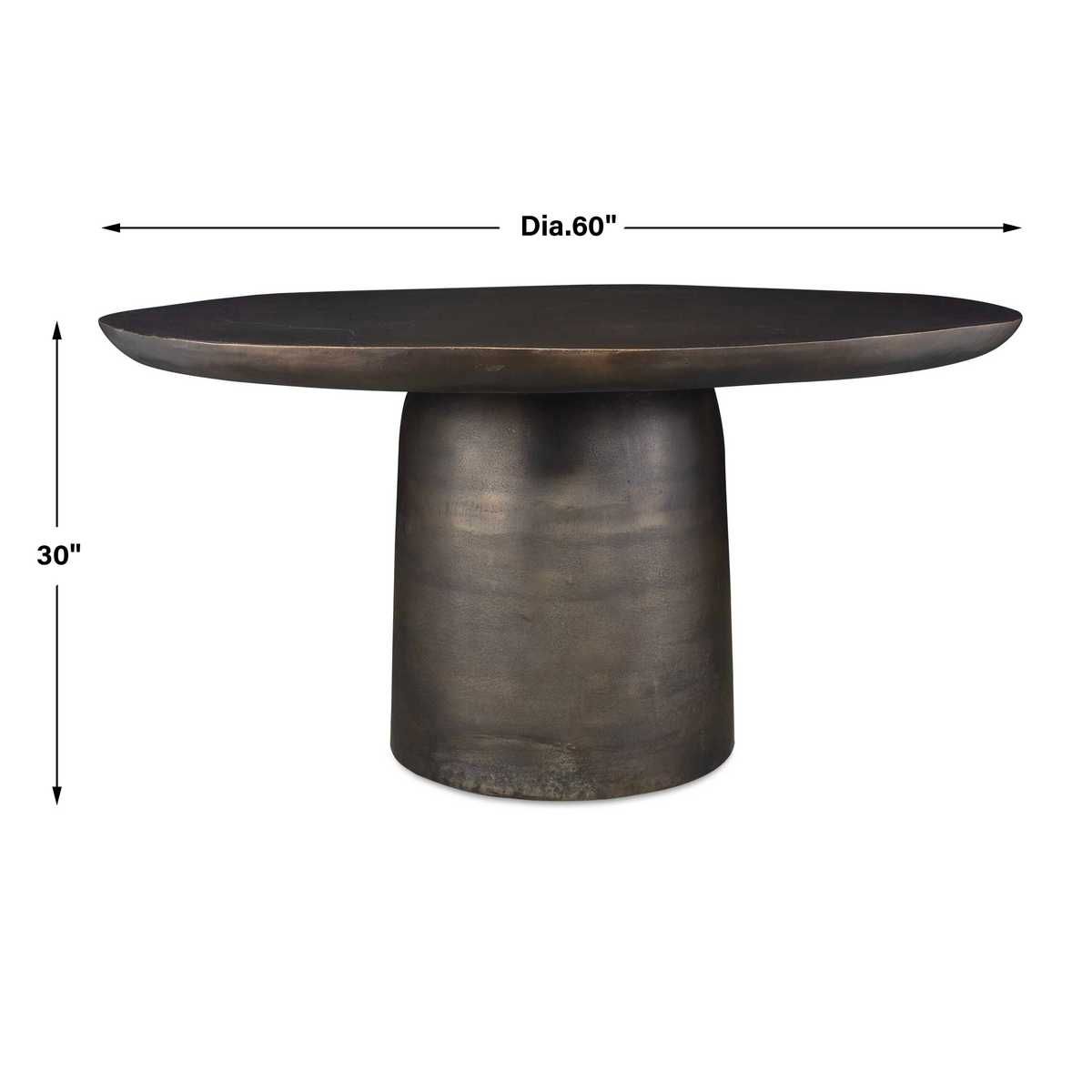 Madrone Indoor-Outdoor Dining Table, Golden Dark Bronze - perfect for family meals | Image 6 | InSTYLE Home & Rugs
