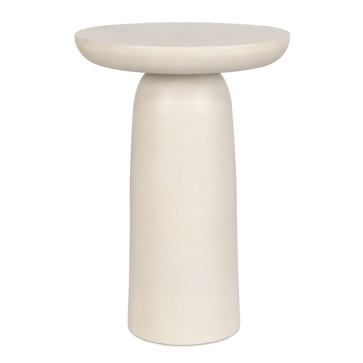 Joppa Indoor-Outdoor Accent Table, Warm White - small accent table with storage for a clutter-free space | Image 2 | InSTYLE Home & Rugs