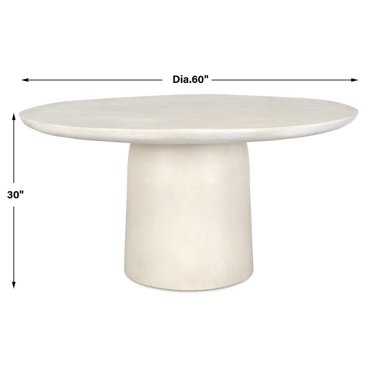 Madrone Indoor-Outdoor Dining Table, Warm White - stylish dining table for gatherings | Image 6 | InSTYLE Home & Rugs