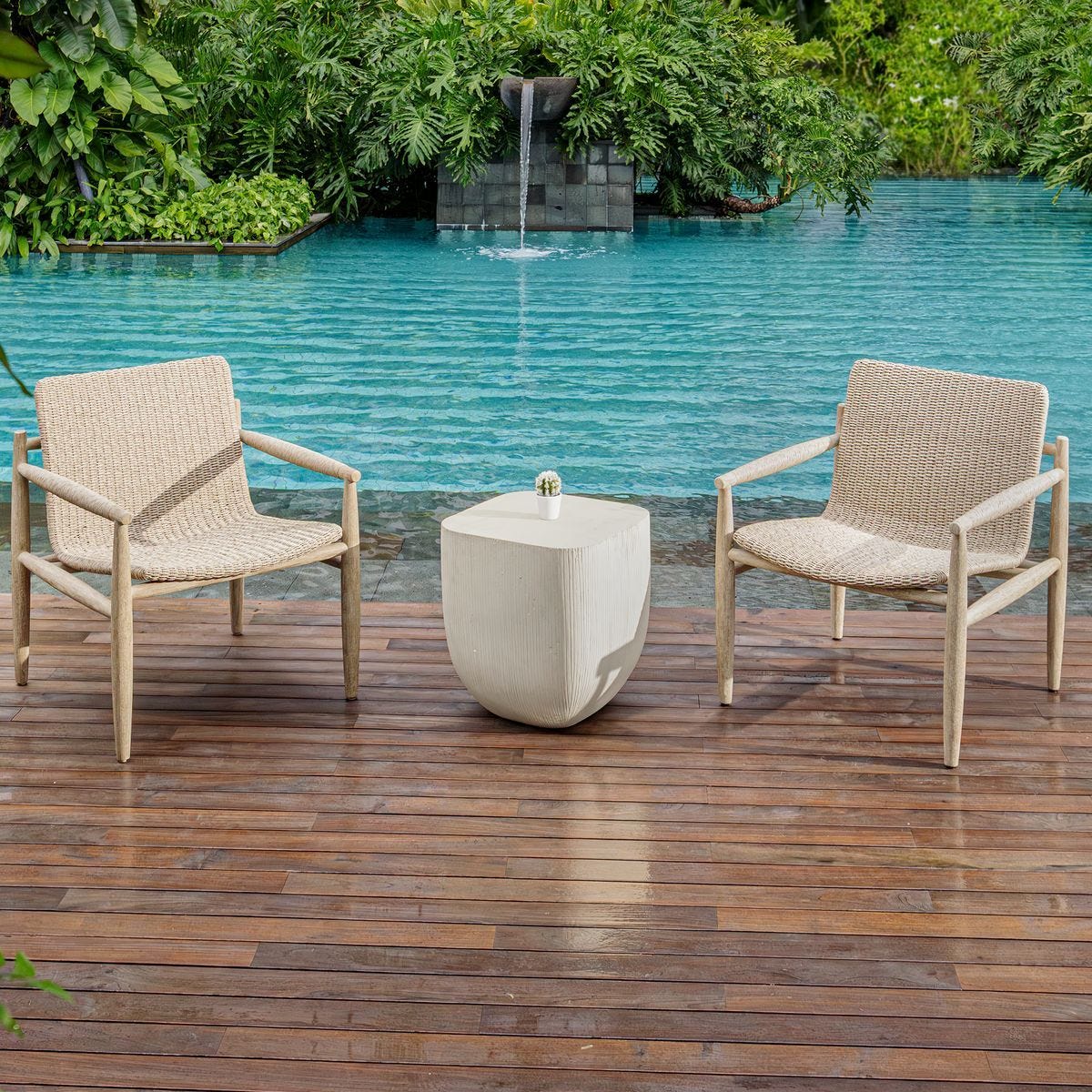Alma Indoor-Outdoor Side Table - chic and functional side table for your living room | Image 3 | InSTYLE Home & Rugs