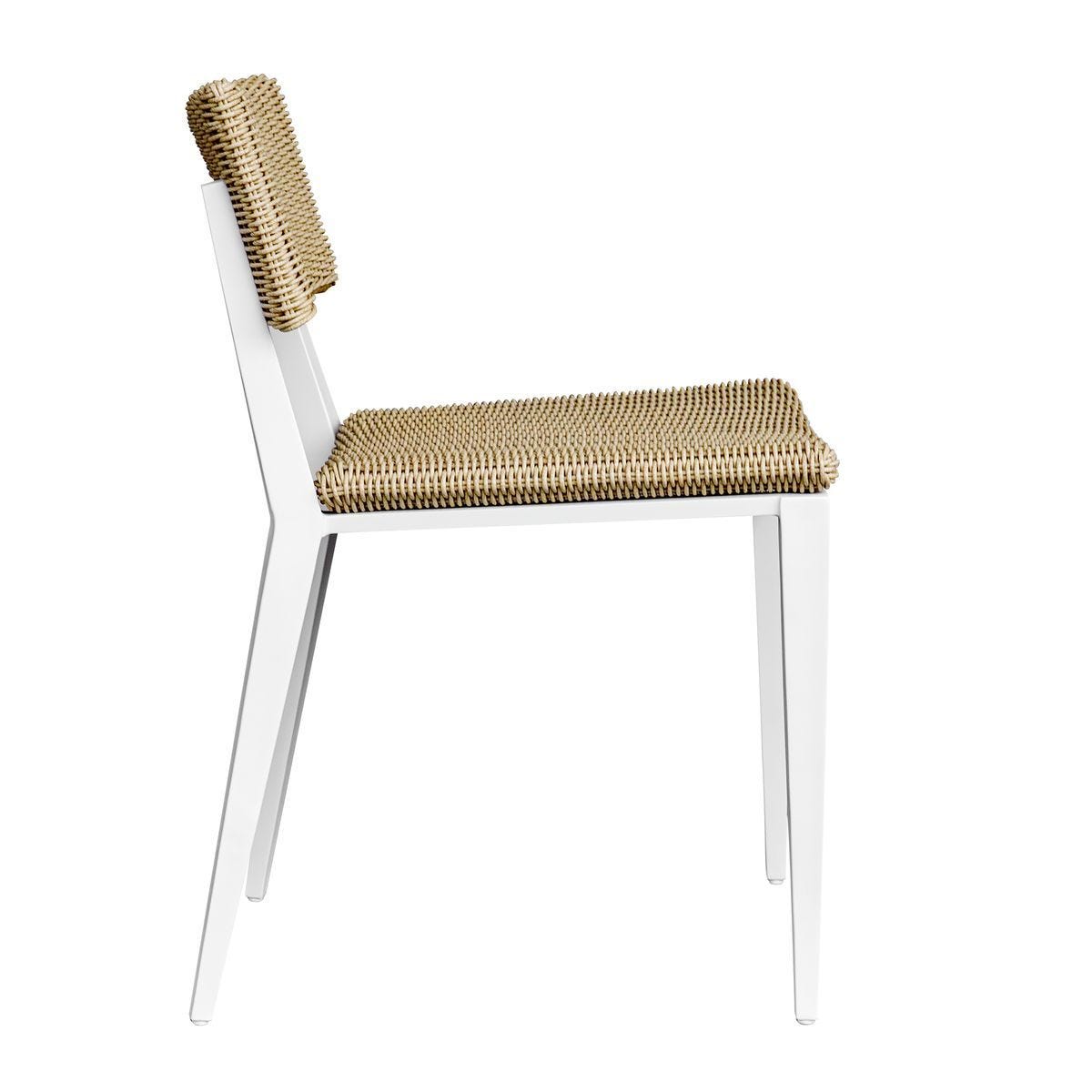 Calbas Outdoor Dining Chair, White - elegant seating for dining areas | Image 5 | InSTYLE Home & Rugs