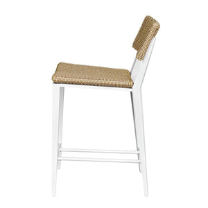 Calbas Outdoor Counter Stool, White - sleek stools for kitchen bars | Image 4 | InSTYLE Home & Rugs