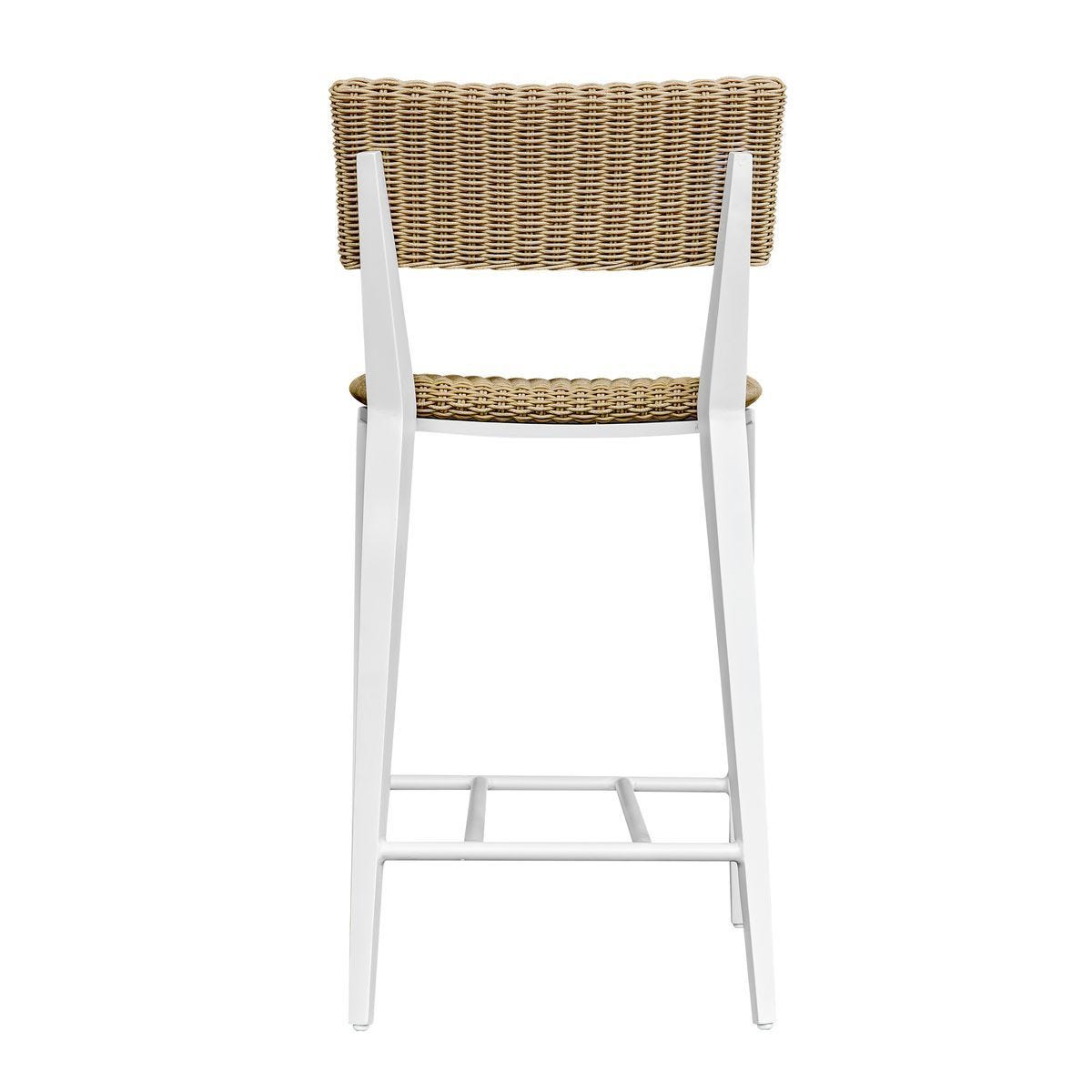 Calbas Outdoor Counter Stool, White - sleek stools for kitchen bars | Image 5 | InSTYLE Home & Rugs