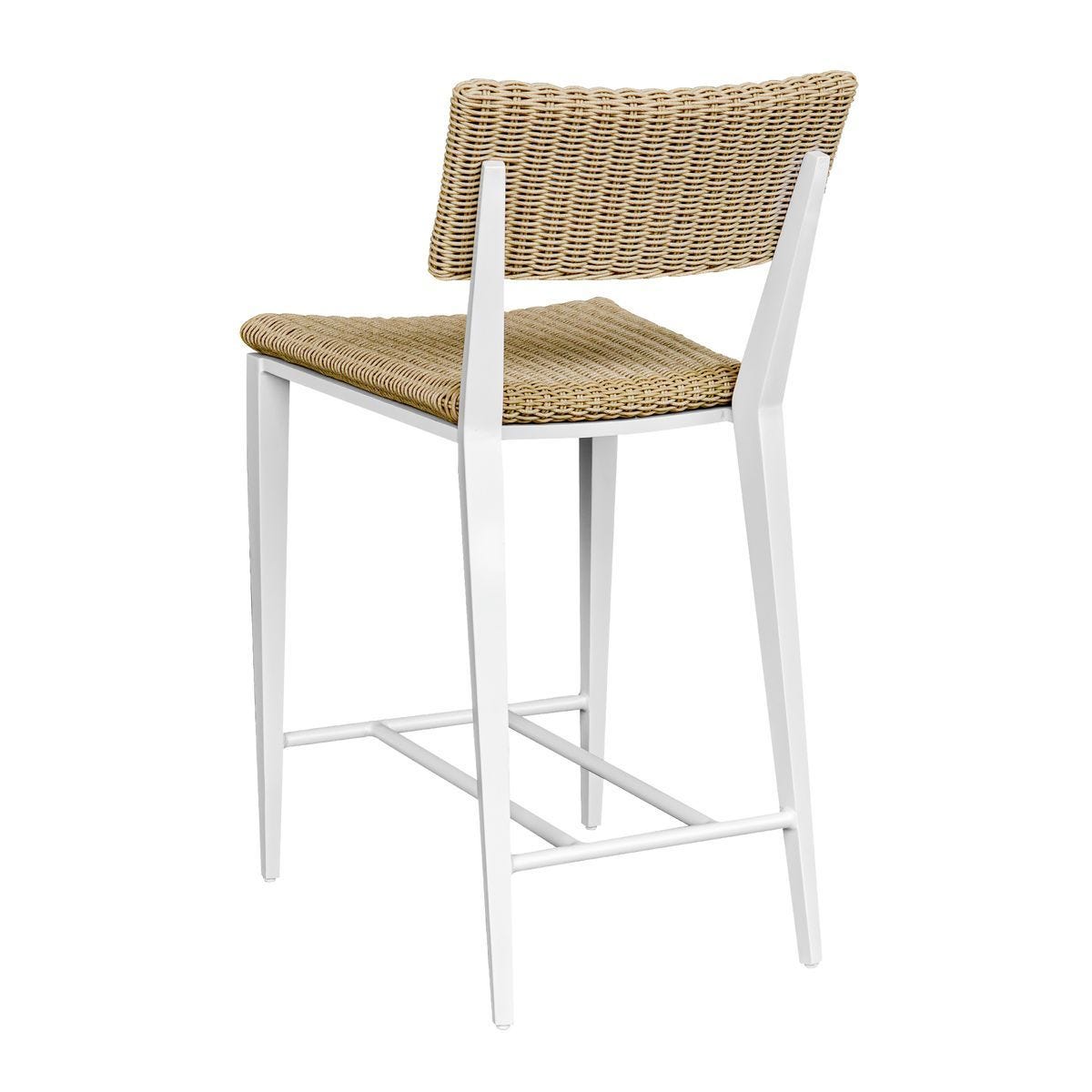Calbas Outdoor Counter Stool, White - sleek stools for kitchen bars | Image 6 | InSTYLE Home & Rugs