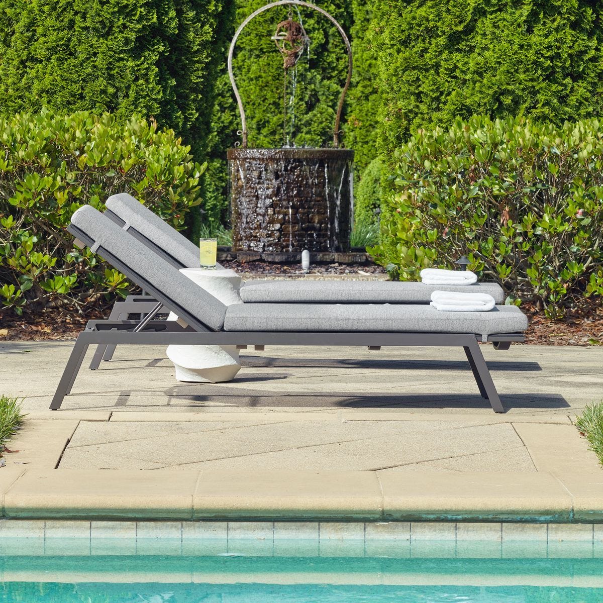 Bea Outdoor Pool Chaise - modern accent chaise for stylish interiors | Image 3 | InSTYLE Home & Rugs