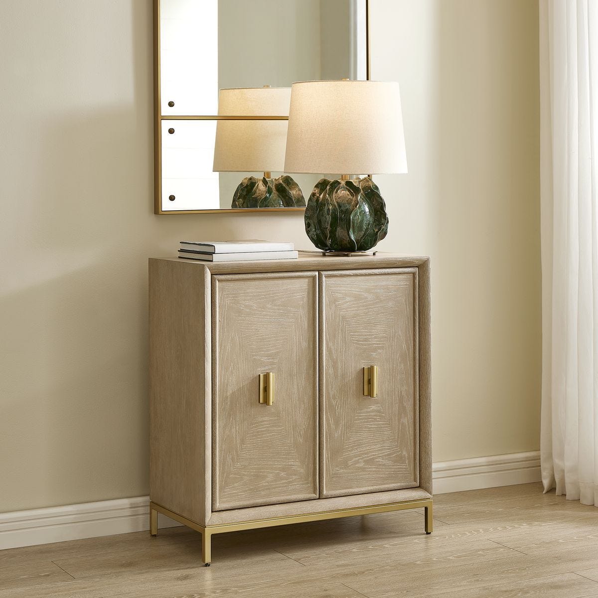 Alessia 2 Door Cabinet - perfect storage for drinks and glassware | Image 3 | InSTYLE Home & Rugs