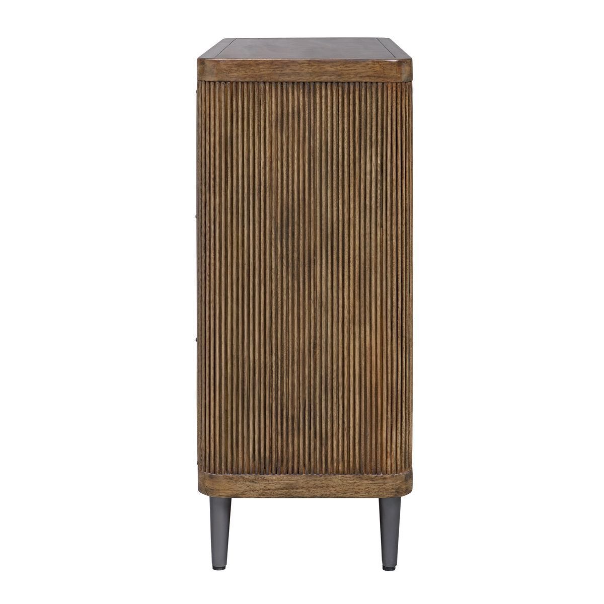 Pinstripe 2 Door Cabinet - stylish bar carts for entertaining | Image 5 | InSTYLE Home & Rugs