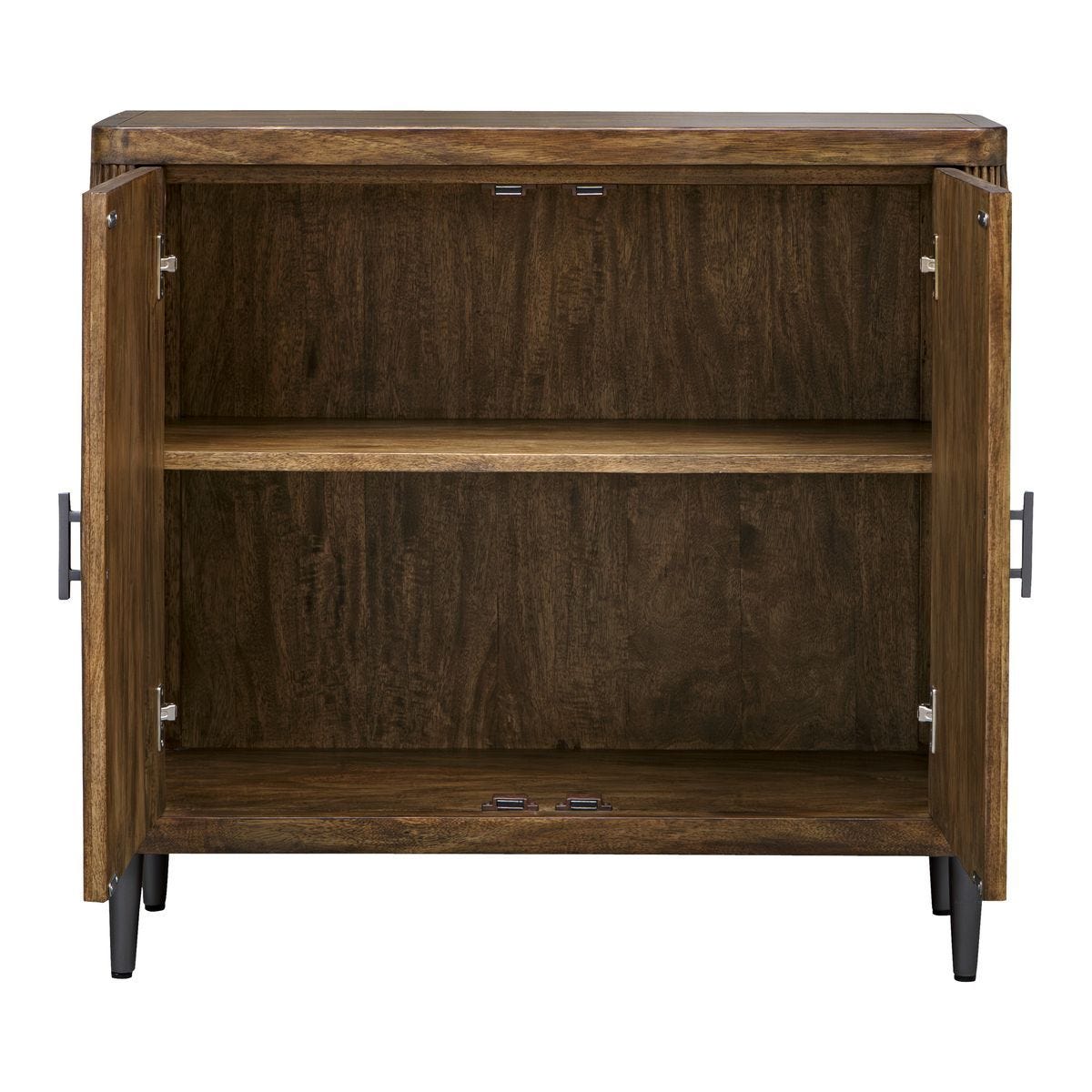 Pinstripe 2 Door Cabinet - stylish bar carts for entertaining | Image 6 | InSTYLE Home & Rugs