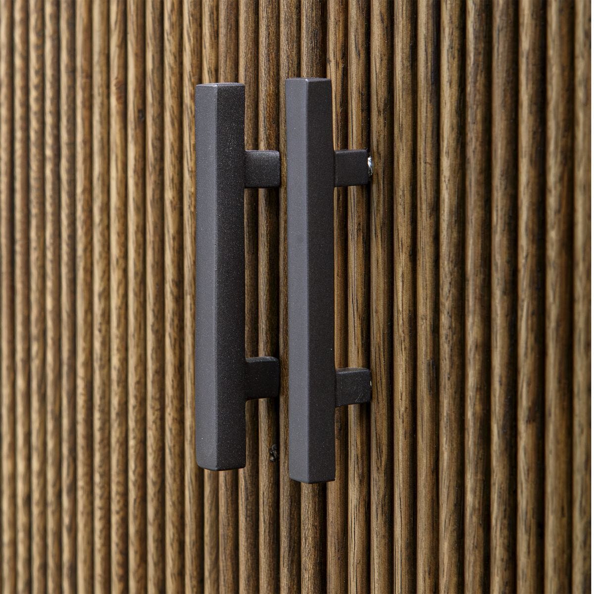 Pinstripe 2 Door Cabinet - stylish bar carts for entertaining | Image 8 | InSTYLE Home & Rugs