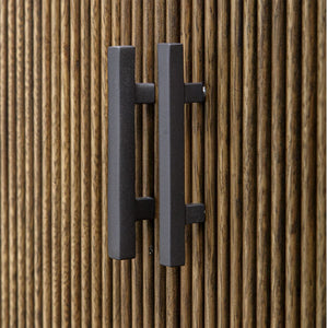 Pinstripe 2 Door Cabinet - stylish bar carts for entertaining | Image 8 | InSTYLE Home & Rugs