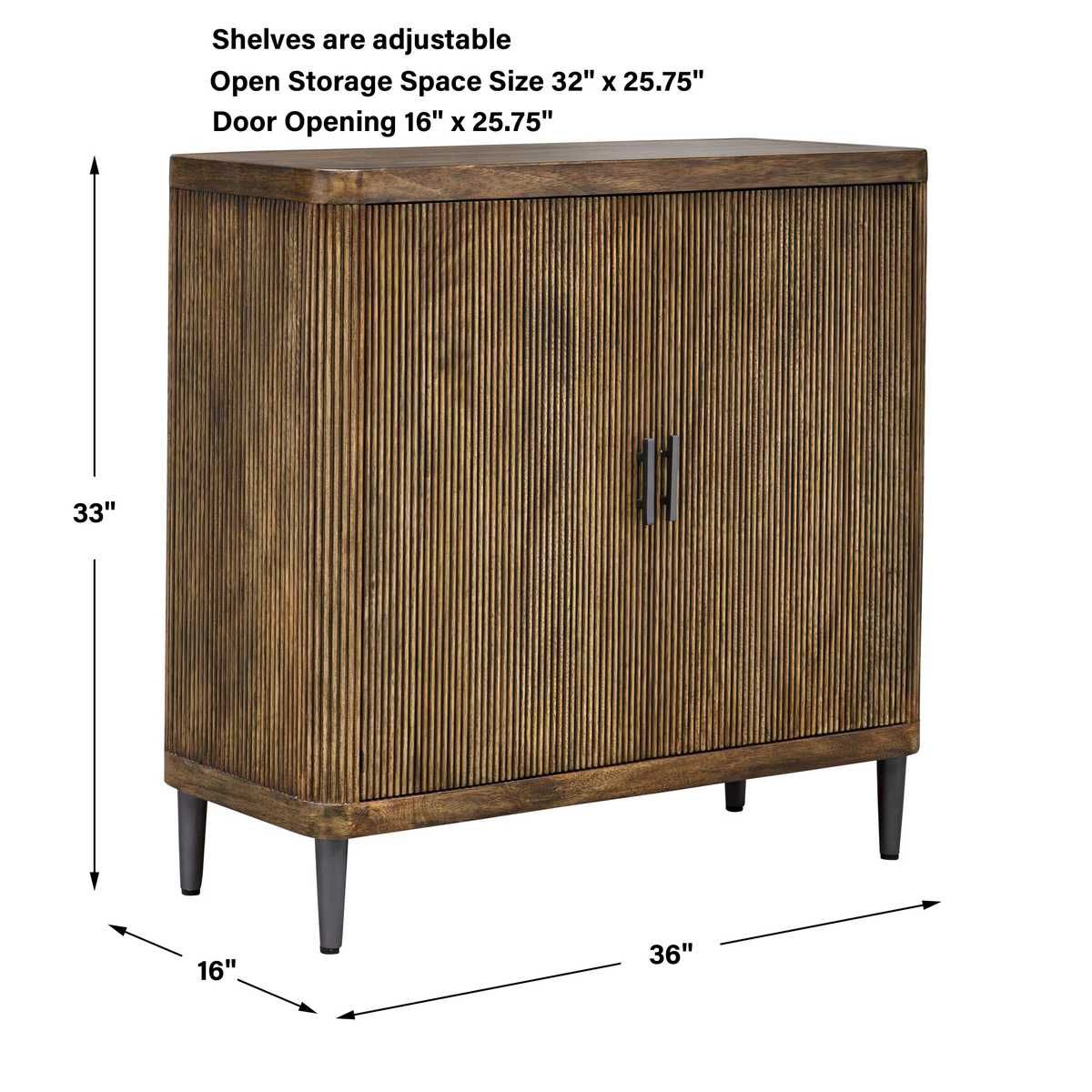 Pinstripe 2 Door Cabinet - stylish bar carts for entertaining | Image 9 | InSTYLE Home & Rugs
