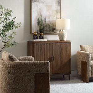 Pinstripe 2 Door Cabinet - stylish bar carts for entertaining | Image 3 | InSTYLE Home & Rugs