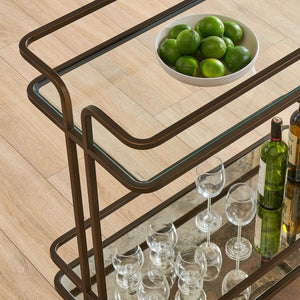 Erivo Bar Cart - elegant bar cart for hosting stylish cocktail parties | Image 4 | InSTYLE Home & Rugs