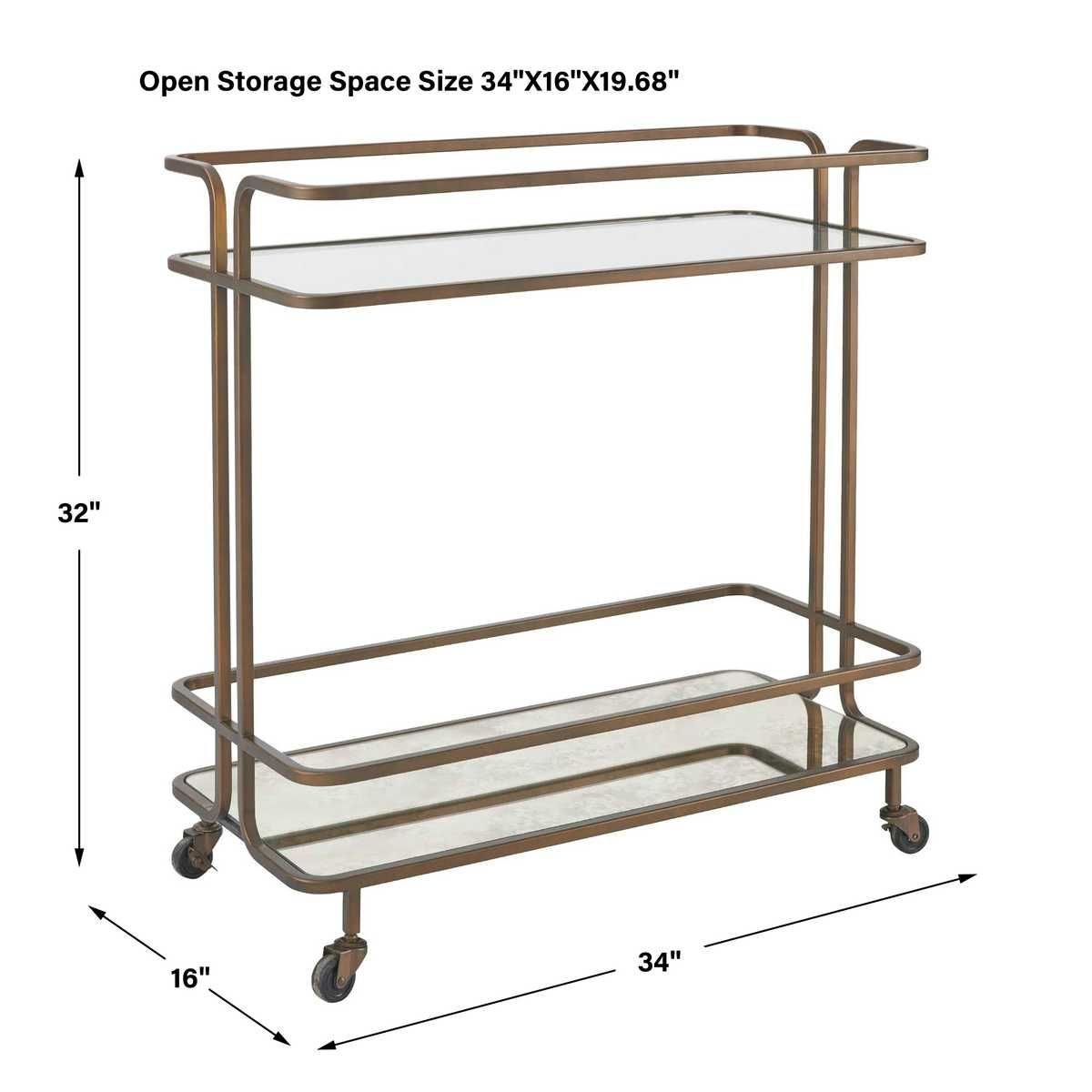 Erivo Bar Cart - elegant bar cart for hosting stylish cocktail parties | Image 9 | InSTYLE Home & Rugs