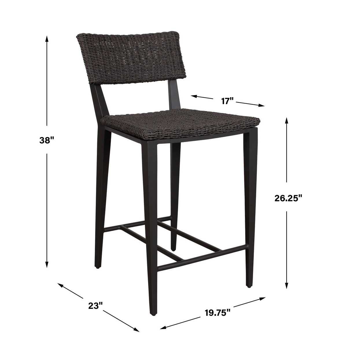 Calbas Outdoor Counter Stool, Java - perfect for modern counters | Image 8 | InSTYLE Home & Rugs