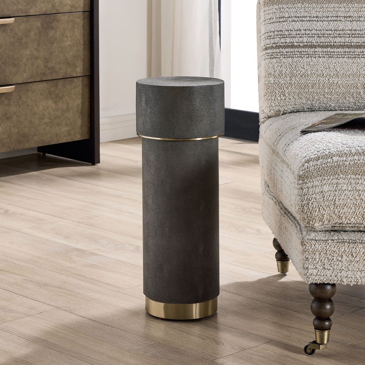 Wessex Drink Table, Charcoal - accent tables for living rooms | Image 3 | InSTYLE Home & Rugs