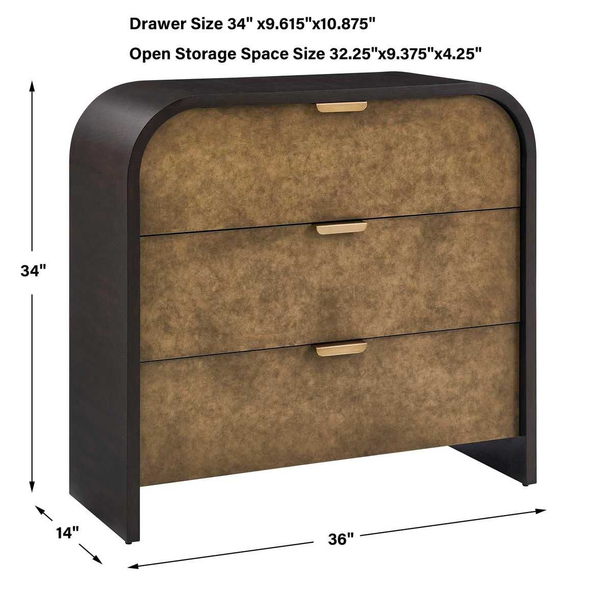 Byrams 3 Drawer Chest - durable drawer with smooth glide mechanism for daily use | Image 10 | InSTYLE Home & Rugs