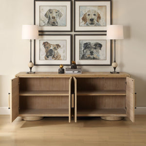 Evanston 4 Door Cabinet - elegant cabinets for your bar | Image 4 | InSTYLE Home & Rugs