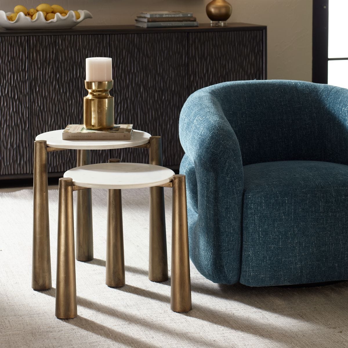 Claridge Nesting Tables, S/2 - contemporary end table for sofas | Image 1 | InSTYLE Home & Rugs