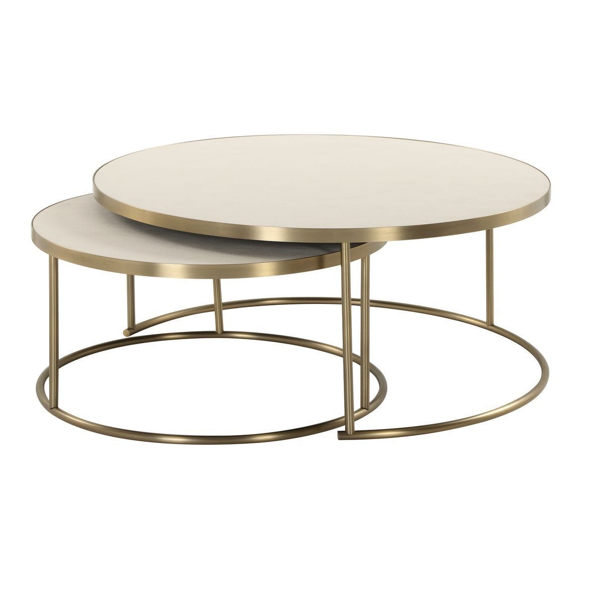 Aragon Nesting Coffee Tables, S/2, White - modern design for any room | Image 5 | InSTYLE Home & Rugs