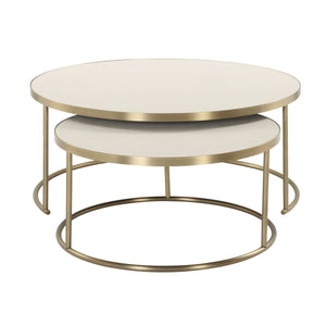 Aragon Nesting Coffee Tables, S/2, White - modern design for any room | Image 6 | InSTYLE Home & Rugs