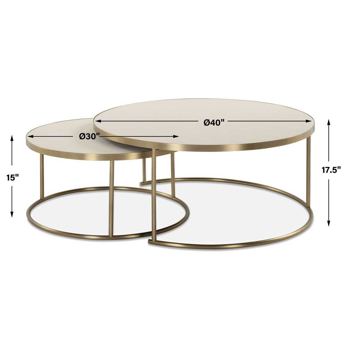 Aragon Nesting Coffee Tables, S/2, White - modern design for any room | Image 8 | InSTYLE Home & Rugs