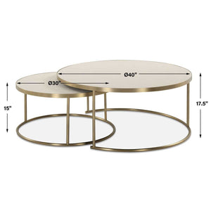 Aragon Nesting Coffee Tables, S/2, White - modern design for any room | Image 8 | InSTYLE Home & Rugs