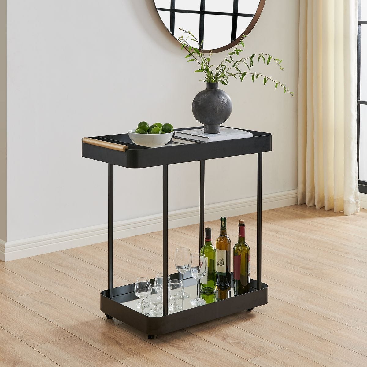 Vesper Bar Cart - elegant bar cart for hosting stylish cocktail parties | Image 3 | InSTYLE Home & Rugs
