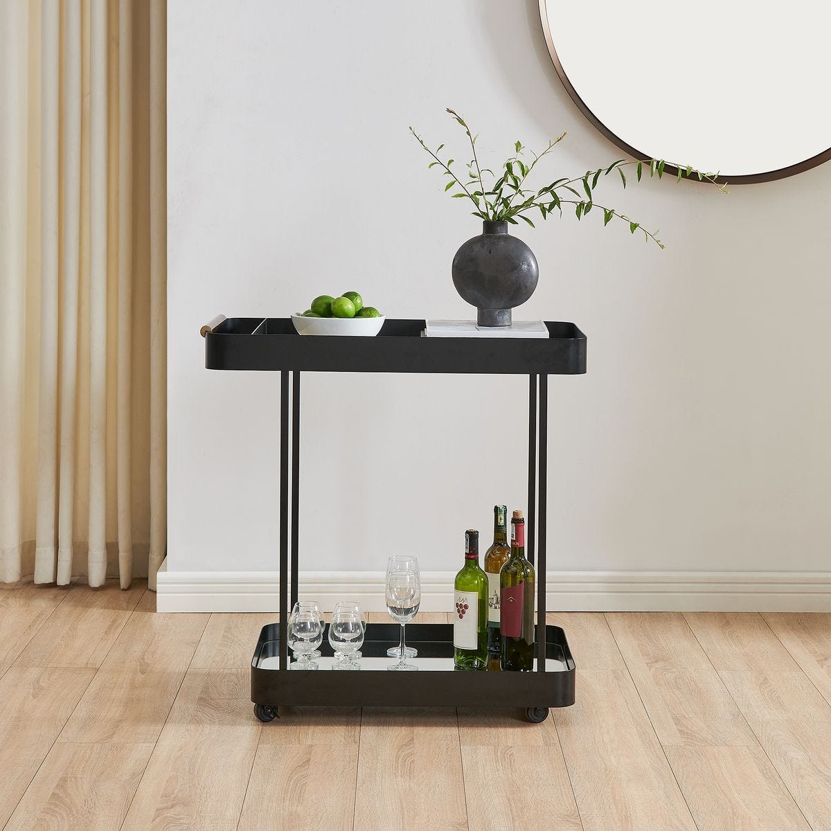 Vesper Bar Cart - elegant bar cart for hosting stylish cocktail parties | Image 1 | InSTYLE Home & Rugs