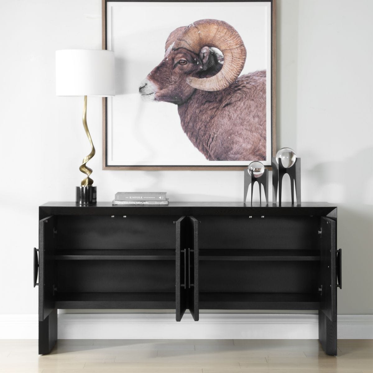 Williams 4 Door Cabinet - elegant cabinet for any room | Image 4 | InSTYLE Home & Rugs
