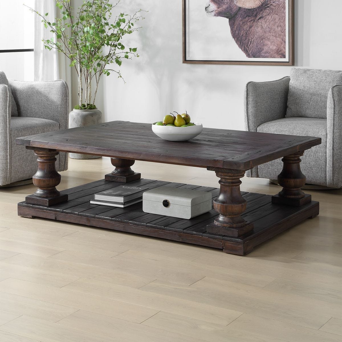 Stratford Coffee Table, Walnut - functional centerpieces for homes | Image 3 | InSTYLE Home & Rugs
