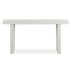 Hagan Indoor-Outdoor Console Table, Limestone, 2 CARTONS - elegant console table for modern living room decor | Image 2 | InSTYLE Home & Rugs