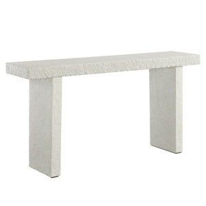 Hagan Indoor-Outdoor Console Table, Limestone, 2 CARTONS - elegant console table for modern living room decor | Image 3 | InSTYLE Home & Rugs