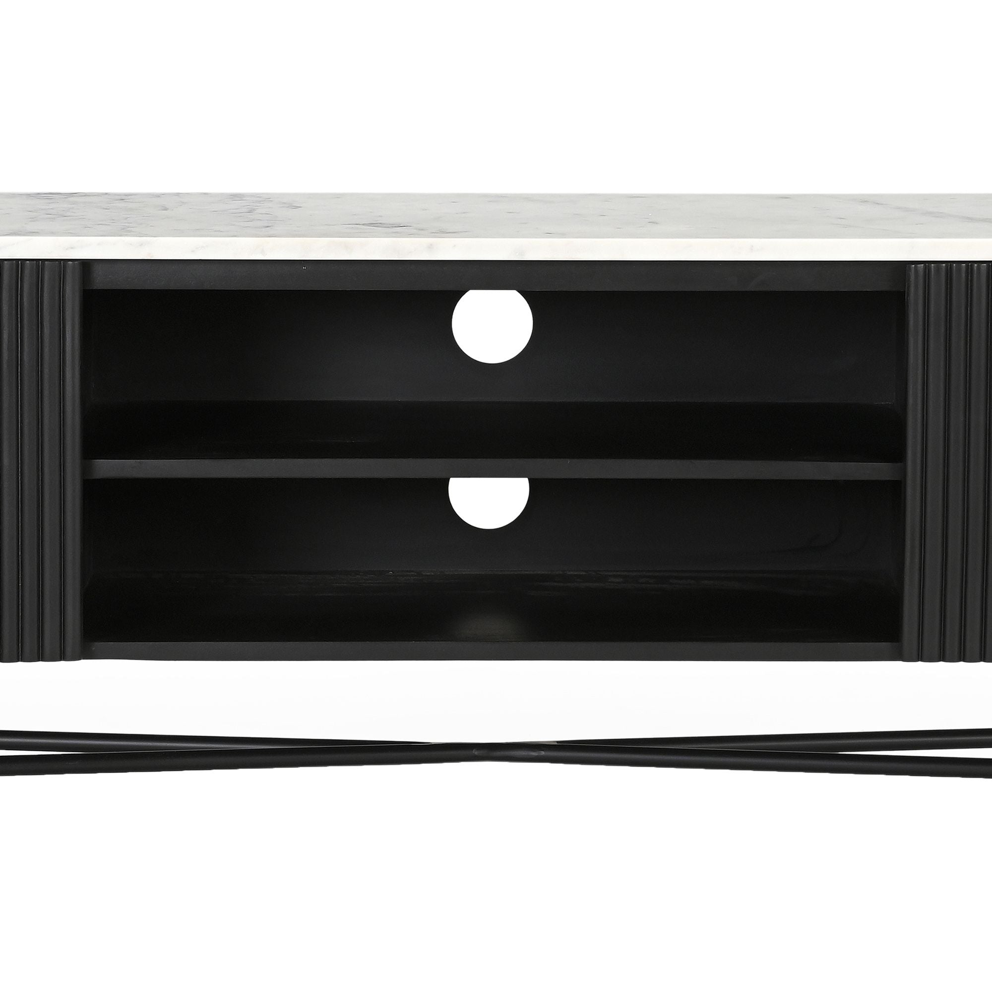 Reyna Media Cabinet, 71" - versatile media cabinet with doors to hide cables and clutter | Image 5 | InSTYLE Home & Rugs