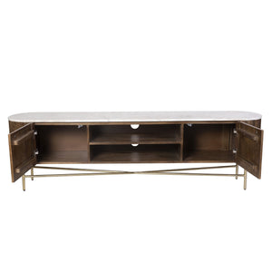 Reyna Media Cabinet, 71" - versatile media cabinet with doors to hide cables and clutter | Image 11 | InSTYLE Home & Rugs