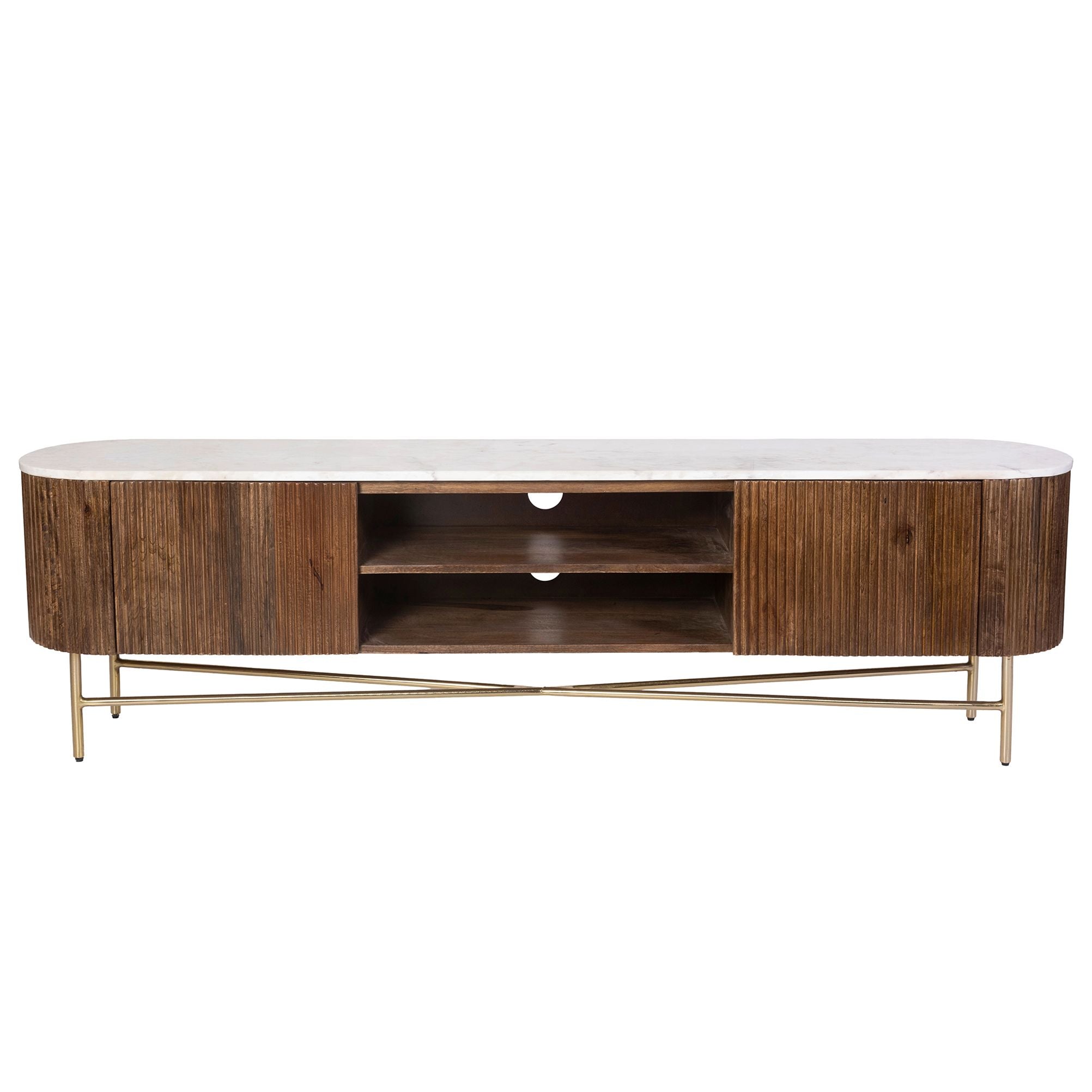 Reyna Media Cabinet, 71" - versatile media cabinet with doors to hide cables and clutter | Image 13 | InSTYLE Home & Rugs