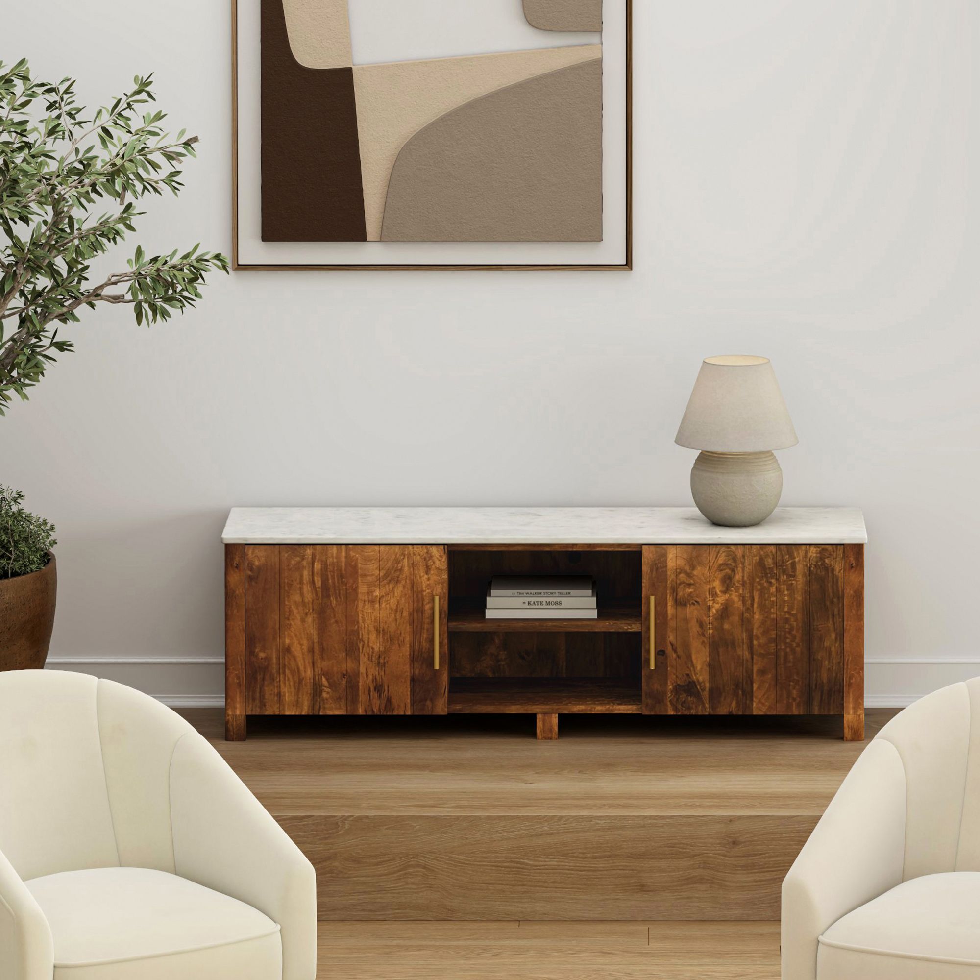Camden Media Cabinet, 63" - media cabinet with ample storage for dvds, blu-rays, and electronics | Image 10 | InSTYLE Home & Rugs