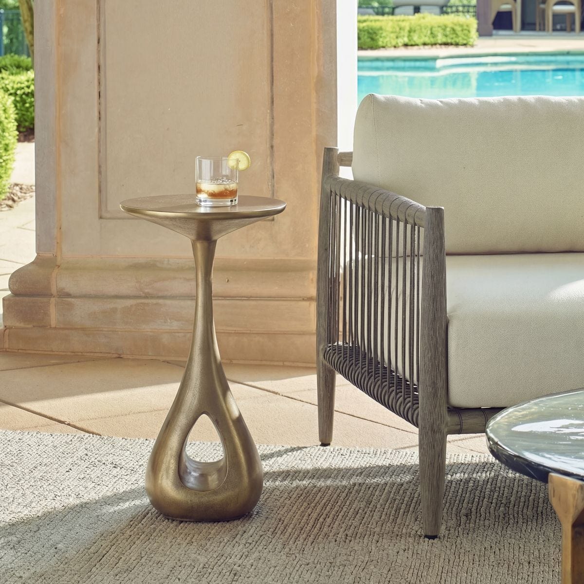 Tolstoy Indoor-Outdoor Accent Table - chic accent table for contemporary home interiors | Image 1 | InSTYLE Home & Rugs