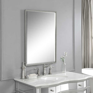 Sherise Vanity Mirror, Nickel - available in various shapes, sizes, and frame styles | Image 4 | InSTYLE Home & Rugs