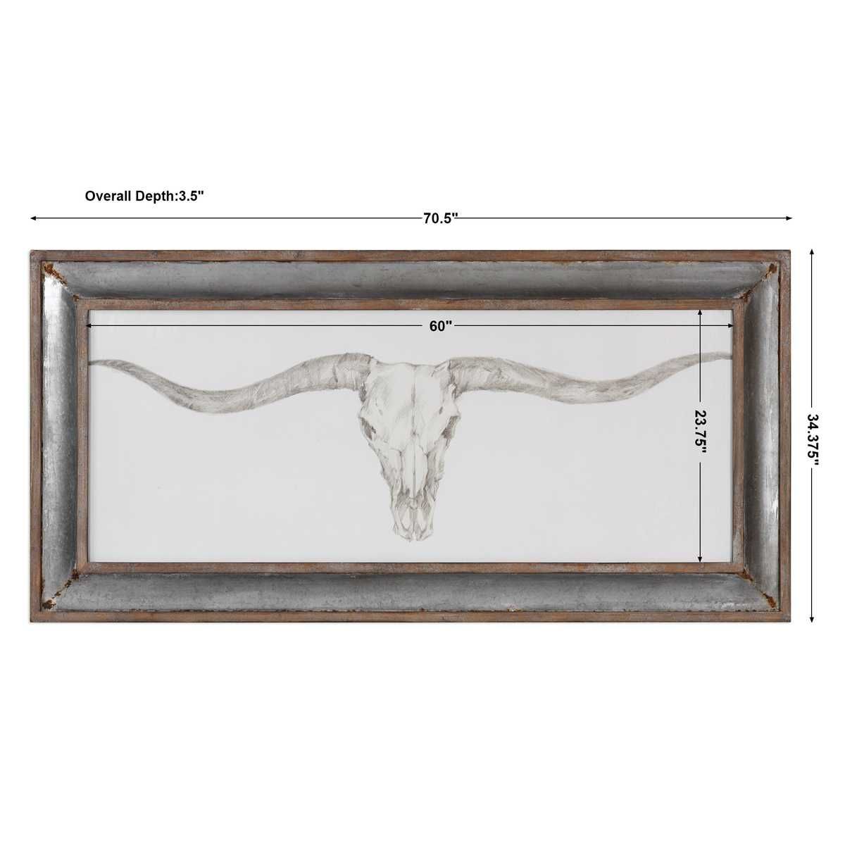 Western Skull Mount Framed Print - timeless artwork that brings character to any space | Image 3 | InSTYLE Home & Rugs